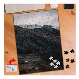 S584 Dağdaki Kasaba Manzara 240 Parça Puzzle Yapboz Tablo