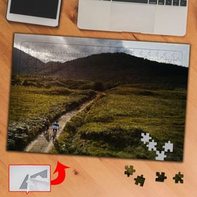 S985 Dağ Yolunda Bisiklet Sürme 240 Parça Puzzle Yapboz Tablo