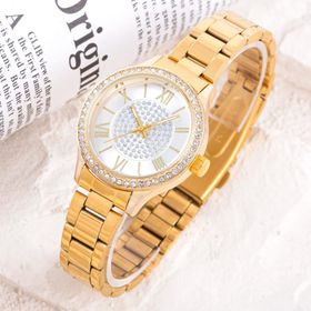Saattino ST-304295 Sarı Renk Roma Rakamlı Taşlı Kadın Kol Saati