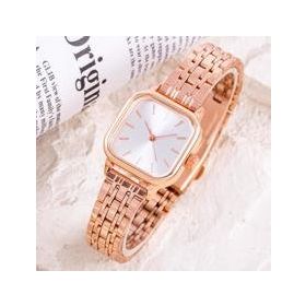 Saattino ST-304297 Rose Renk Küçük Kare Kasa Vintage Retro Kadın Kol Saati