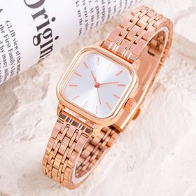 Saattino ST-304297 Rose Renk Küçük Kare Kasa Vintage Retro Kadın Kol Saati