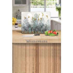 Saban Altın Kuşlar 30x40 cm Cam Kesme Tahtası