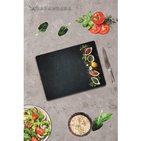 Saban Baharatlıklar 30x40 cm Cam Kesme Tablası