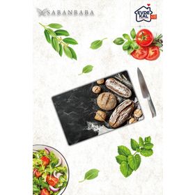 Saban Buğdaylı Ekmek 20x30 cm Cam Kesme Tahtası