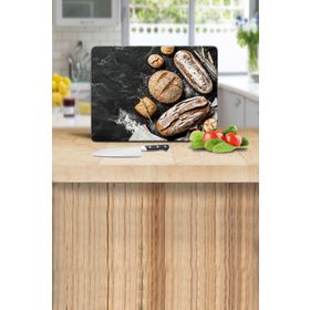 Saban Buğdaylı Ekmek 30x40 cm Cam Kesme Tahtası