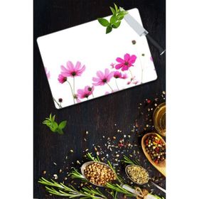 Saban Cam Güzeli Desenli 30x40 cm Cam Kesme Tahtası