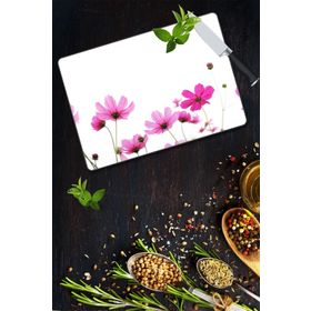 Saban Cam Güzeli Desenli 30x40 cm Cam Kesme Tahtası