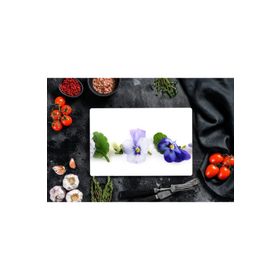 Saban Can Çiçeği 30x40 cm Cam Kesme Tahtası