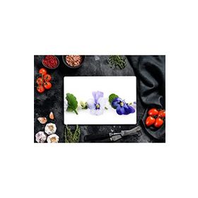 Saban Can Çiçeği 30x40 cm Cam Kesme Tahtası