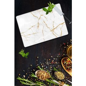 Saban Çoklu Sim Görünümlü 30x40 cm Dekoratif Cam Kesme Tahtası