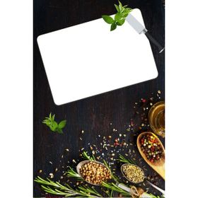 Saban Düz Beyaz 20x30 cm Cam Kesme Tahtası