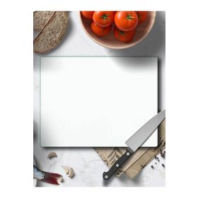 Saban Düz Beyaz 30x40 cm Cam Kesme Tahtası