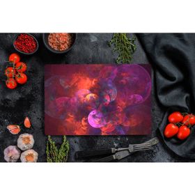 Saban Fuşya 30x40 cm Cam Kesme Tahtası