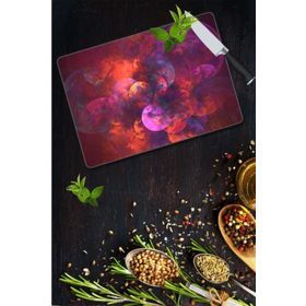Saban Fuşya 30x40 cm Cam Kesme Tahtası