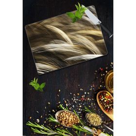 Saban Hasat Desenli 30x40 cm Cam Kesme Tahtası