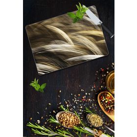 Saban Hasat Desenli 30x40 cm Cam Kesme Tahtası