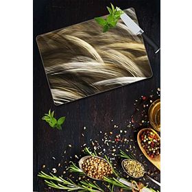 Saban Hasat Desenli 30x40 cm Cam Kesme Tahtası