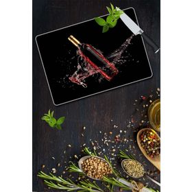 Saban Kırmızı Şarap 20x30 cm Cam Kesme Tahtası