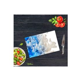 Saban Mavi Duman 20x30 cm Cam Kesme Tahtası