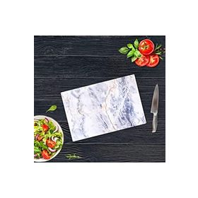 Saban Mavi Mermer Görünümlü 20x30 cm Cam Kesme Tahtası
