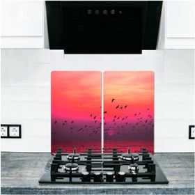 Saban Model 344 2'li 30x52 cm Cam Ocak Koruyucu Cam Kesme Tahtası