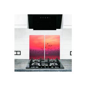 Saban Model 344 2'li 30x52 cm Cam Ocak Koruyucu Cam Kesme Tahtası