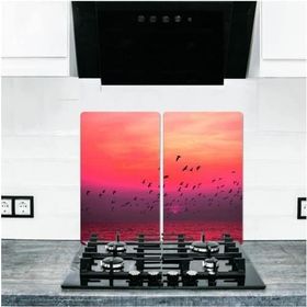Saban Model 344 2'li 30x52 cm Cam Ocak Koruyucu Cam Kesme Tahtası