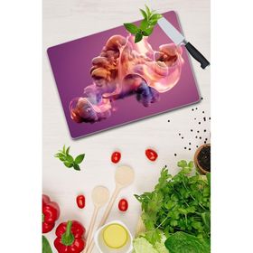 Saban Mor Tablo 20x30 cm Cam Kesme Tahtası