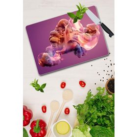 Saban Mor Tablo 20x30 cm Cam Kesme Tahtası