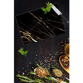 Saban Sarı Altın Mermer 30x40 cm Cam Kesme Tahtası