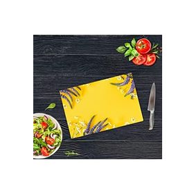 Saban Sarı Karanfil 30x40 cm Cam Kesme Tahtası