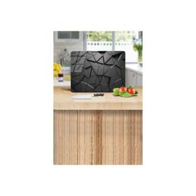 Saban Siyah Üçgenler 29x34 cm Cam Kesme Tahtası
