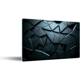 Saban Siyah Üçgenler 30x40 cm Cam Kesme Tahtası