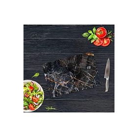 Saban Yaldızlı Mermer Görünümlü 20x30 cm Cam Kesme Tahtası