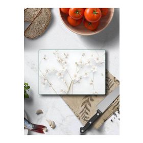 Saban Yapay Güller 20x30 cm Cam Kesme Tahtası