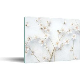 Saban Yapay Güller 29x34 cm Cam Kesme Tahtası