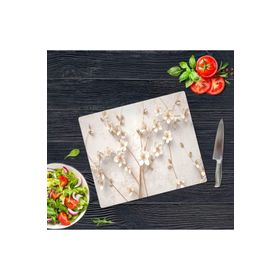 Saban Yapay Güller 29x34 cm Cam Kesme Tahtası