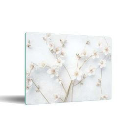 Saban Yapay Güller 29x34 cm Cam Kesme Tahtası