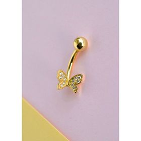 Sacce Scarves & Accessories Çelik Kelebek Figürlü Minimal Göbek Piercing