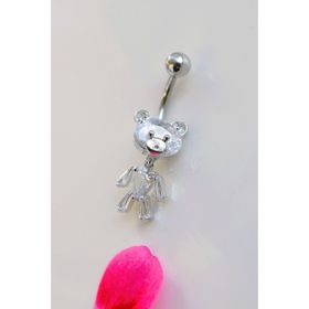 Sacce Scarves & Accessories Gümüş Çelik Ayıcıklı Göbek Piercing