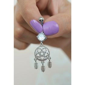 Sacce Scarves & Accessories Gümüş Çelik Düş Kapanı Model Göbek Piercing