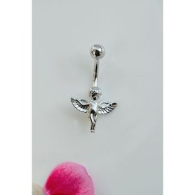 Sacce Scarves & Accessories Gümüş Çelik Melek Figürlü Göbek Piercing