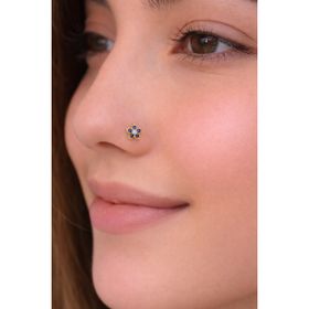 Sacce Scarves&Accessories 925 Ayar Gümüş Taşlı Renkli Çiçek Gold Hızma