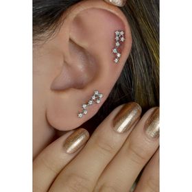 Sacce Scarves&Accessories Akrep Burcu Küpe Takımyıldızı Yıldızlı Helix Gümüş Renk Piercing