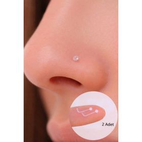 Sacce Scarves&Accessories Antialerjik Bioplast Esnek Şeffaf Silikon 2 Adet Hızma