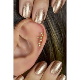 Sacce Scarves&Accessories Aslan Burcu Küpe Takımyıldızı Gold Leo Piercing