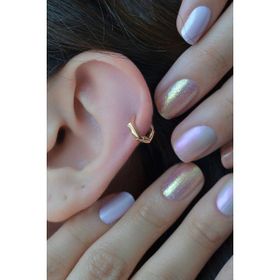 Sacce Scarves&Accessories Beşgen Model Oval Halka Tragus Helix Kıkırdak Küpesi Piercing