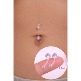 Sacce Scarves&Accessories Bioflex Hipoalerjenik Antialerjik Şeffaf Silikon Göbek 10 mm Piercing