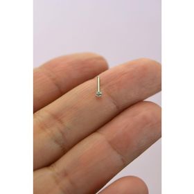 Sacce Scarves&Accessories CJNSU289 316 L Çelik 2 mm Tektaş Hızma Burun Gümüş Piercing