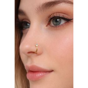 Sacce Scarves&Accessories Damla Taşlı Sıkıştırmalı Gold Damla Taşlı Sıkıştırmalı Kıkırdak Küpesi Hızma